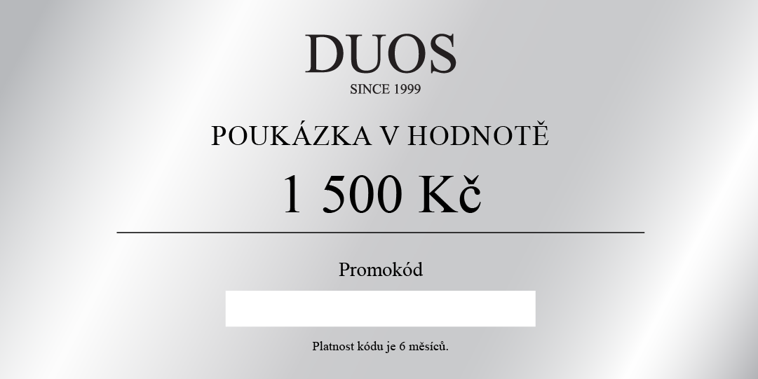 Digitálna darčeková poukážka 1500 Kč